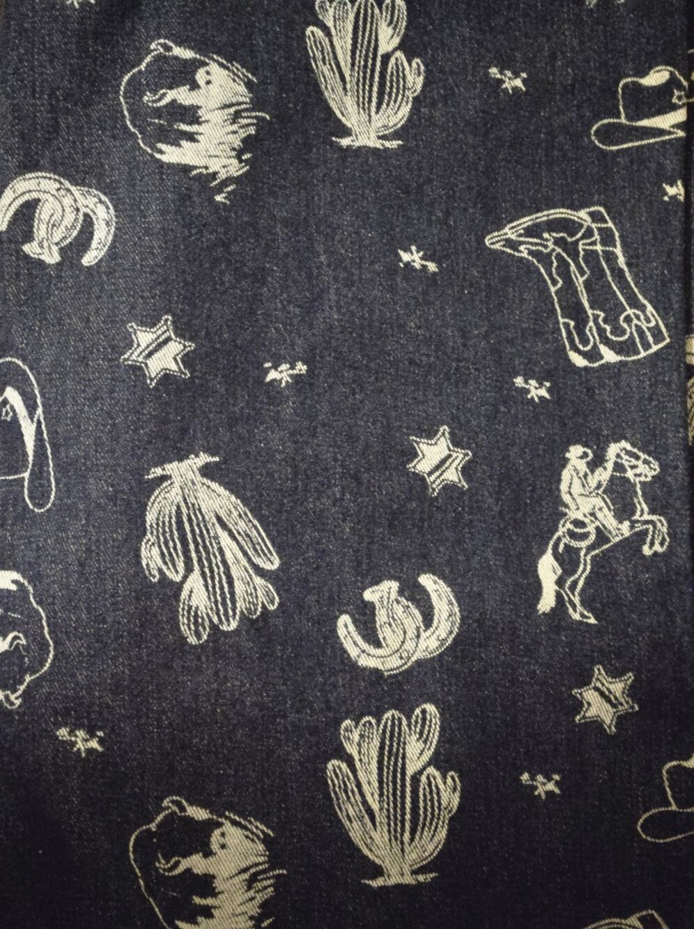 Cali1850 NWT Western Print Straight Leg Jeans | Cowboy Boots Cactus Rodeo | 7/28 - Picture 6 of 10